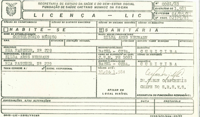 licença de exercicio