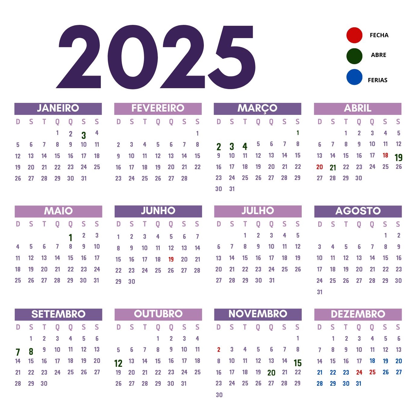calendário museu da vida 2025